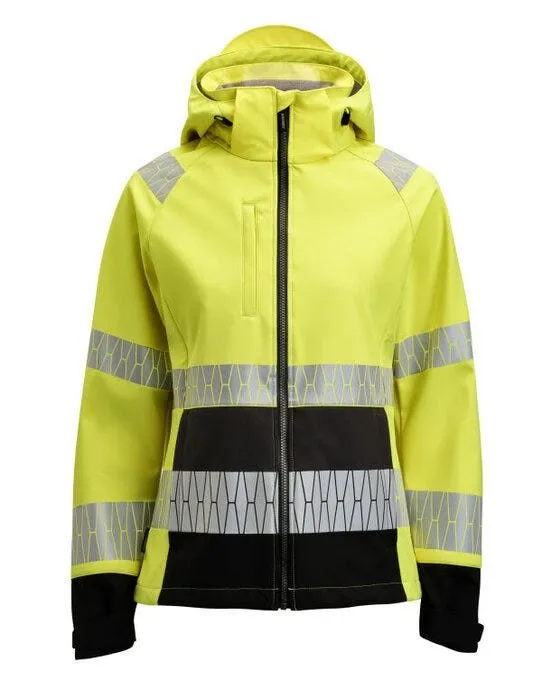 Jobman Women's Softshell Jacket Hi-Vis (JM1377)